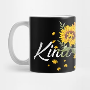 Bee Kind Sunflower Autism Awareness - Sunflower Kind Gift Mug